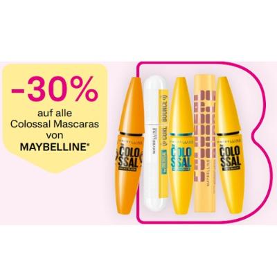-30% auf alle Colossal Mascaras von MAYBELLINE BIPA