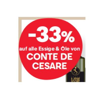 -33% auf alle Essige & Öle von CONTE DE CESARE MPREIS