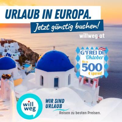 Urlaub in Europa mit willweg.at