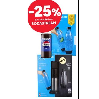-25% auf alle Artikel von SODASTREAM MPREIS