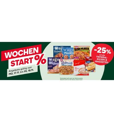 -25% auf alle TIEFKÜHLPIZZEN & -BAGUETTES MPREIS