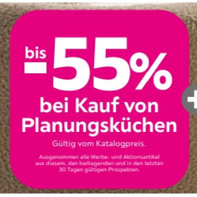 bis -55% bei Kauf von Planungsküchen mömax