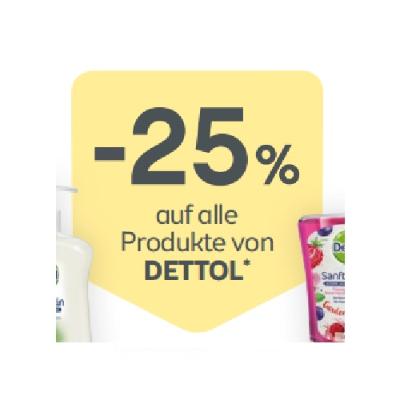 -25% auf alle Produkte von DETTOL BIPA