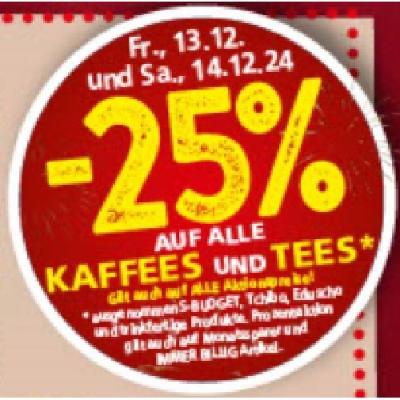 Bild von -25% AUF ALLE KAFFEES UND TEES SPAR