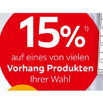Promotion Bild von 15% auf eines von vielen Vorhang Produkten Ihrer Wahl XXXLutz