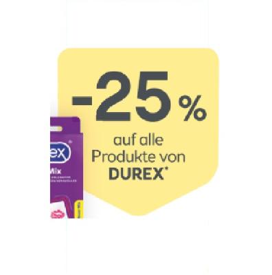 Promotion Bild von -25% auf alle Produkte von DUREX BIPA