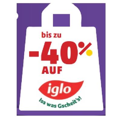 bis zu -40% AUF iglo Penny