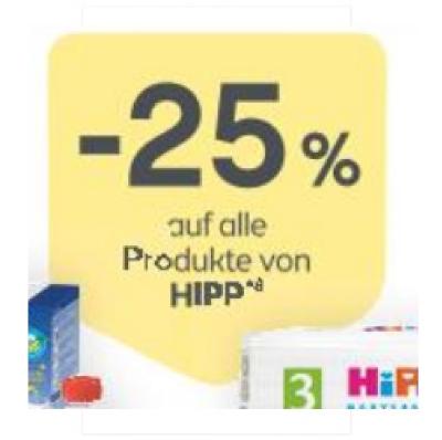 Promotion Bild von -25% auf alle Produkte von HIPP BIPA