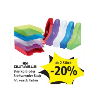 DURABLE Briefkorb oder Stehsammler Basic ab 2 Stück -20% PAGRO & LIBRO
