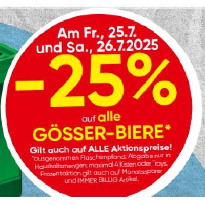 Promotion Bild von -25% AUF ALLE GÖSSER-BIERE SPAR