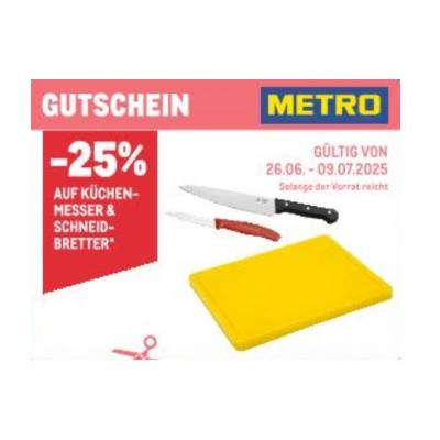 Promotion Bild von -25% AUF KÜCHENMESSER & SCHNEIDBRETTER METRO