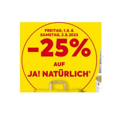 Promotion Bild von -25% AUF JA! NATÜRLICH BILLA