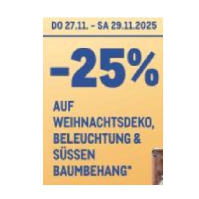 -25% AUF WEIHNACHTSDEKO, BELEUCHTUNG & SÜSSEN BAUMBEHANG METRO
