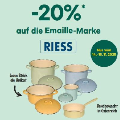-20% auf die Emaille-Marke RIESS BayWa