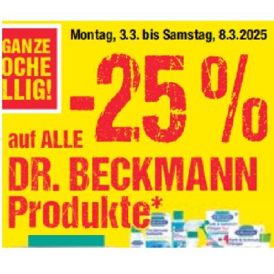 Promotion Bild von -25% auf ALLE DR. BECKMANN Produkte Maximarkt