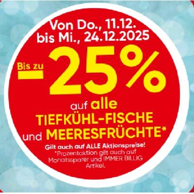 Bis zu .-25% auf alle TIEFKÜHL-FISCHE und MEERESFRÜCHTE EUROSPAR