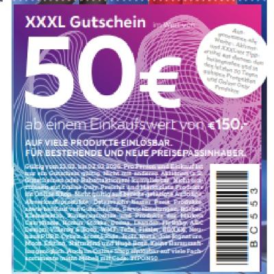 50€ ab einem Einkaufswert von €150,- XXXLutz