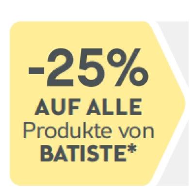 Promotion Bild von -25% AUF ALLE Produkte von BATISTE BIPA