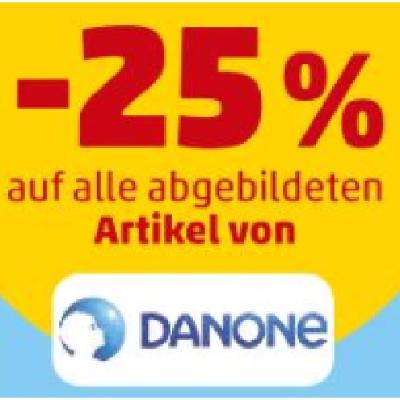 Promotion Bild von -25% auf alle abgebildeten Artikel von Danone Penny