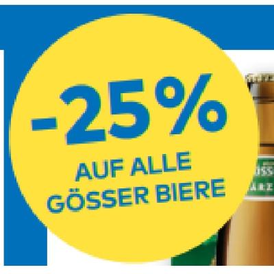 Promotion Bild von -25% AUF ALLE GÖSSER BIERE T&G