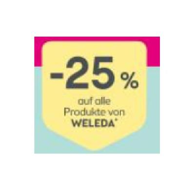 -25% auf alle Produkte von WELEDA BIPA