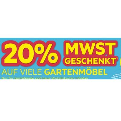 Promotion Bild von 20% MWST GESCHENKT AUF VIELE GARTENMÖBEL Möbelix