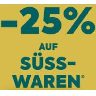 -25% AUF SÜSSWAREN BILLA PLUS