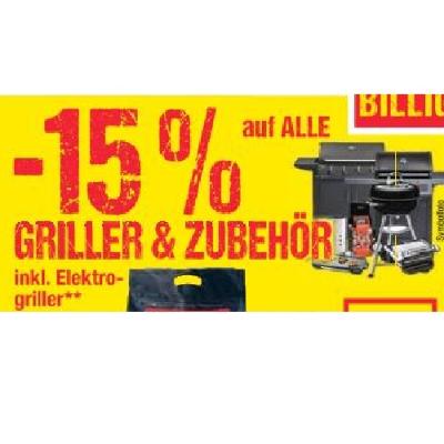 Promotion Bild von -15% auf ALLE GRILLER & ZUBEHÖR inkl. Elektrogriller Maximarkt