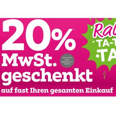 Bild von 20% MwSt. geschenkt auf fast Ihren gesamten Einkauf mömax