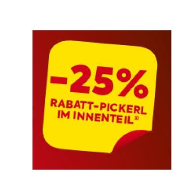 -25% RABATT-PICKERL IM INNENTEIL BILLA