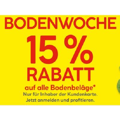 15% RABATT auf alle Bodenbeläge HELLWEG