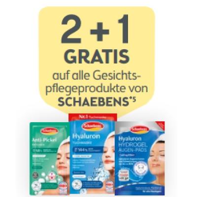 2+1 GRATIS auf alle Gesichtspflegeprodukte von SCHAEBENS BIPA