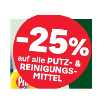-25% auf alle PUTZ- & REINIGUNGSMITTEL MPREIS