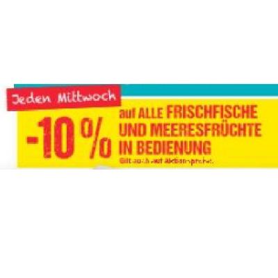 Jeden Mittwoch -10% auf ALLE FRISCHFISCHE UND MEERESFRÜCHTE IN BEDIENUNG Maximarkt