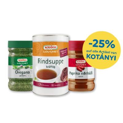 -25% auf alle Artikel von KOTÁNYI T&G