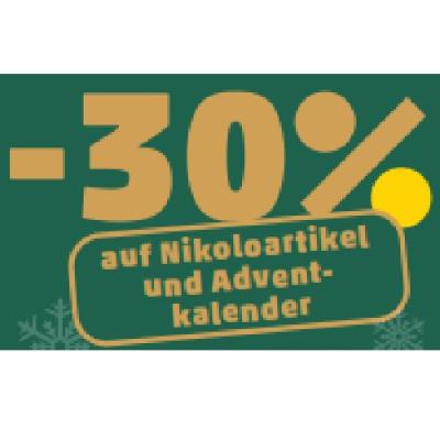 -30% auf Nikoloartikel und Adventkalender Penny