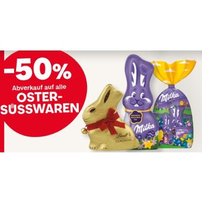 -50% Abverkauf auf alle OSTERSÜSSWAREN MPREIS