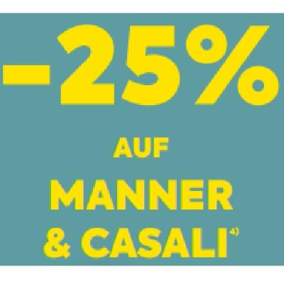 -25% AUF MANNER & CASALI BILLA PLUS