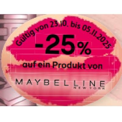-25% auf ein Produkt von MAYBELLINE BIPA