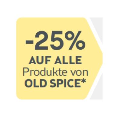 -25% AUF ALLE Produkte von OLD SPICE BIPA