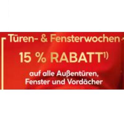 Promotion Bild von 15% RABATT auf alle Außentüren, Fenster und Vordächer HELLWEG