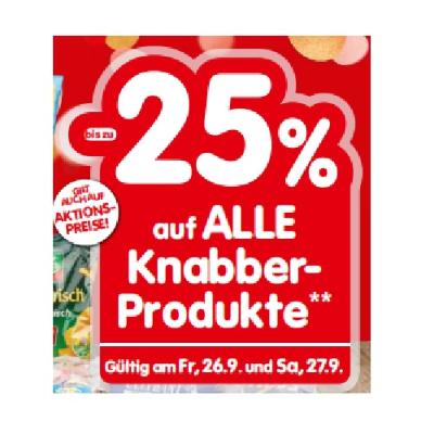 bis zu -25% auf ALLE Knabber-Produkte INTERSPAR