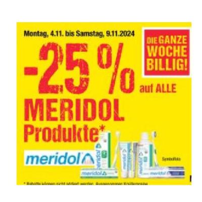 Promotion Bild von -25% auf ALLE MERIDOL Produkte Maximarkt