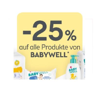 Promotion Bild von -25% auf alle Produkte von BABYWELL BIPA