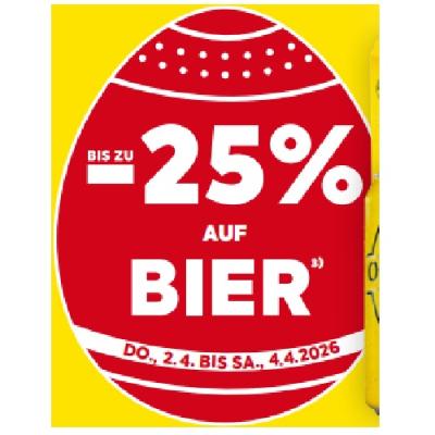 BIS ZU -25% AUF BIER BILLA