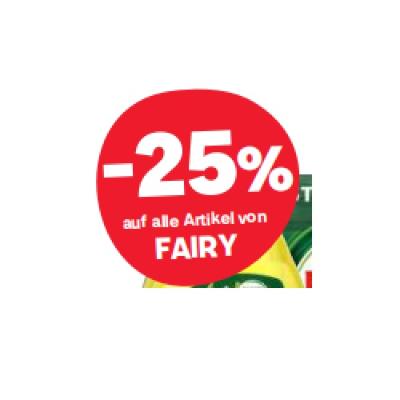 -25% auf alle Artikel von FAIRY MPREIS