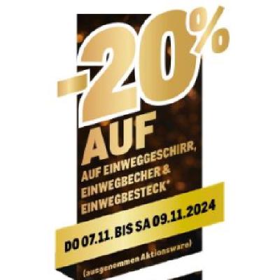 Promotion Bild von -20% AUF EINWEGGESCHIRR, EINWEGBECHER & EINWEGBESTECK METRO