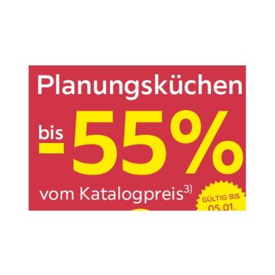 bis -55% Planungsküchen vom Katalogpreis Möbelix