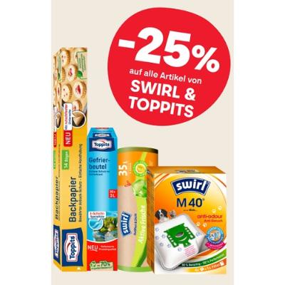 -25% auf alle Artikel von SWIRL & TOPPITS MPREIS