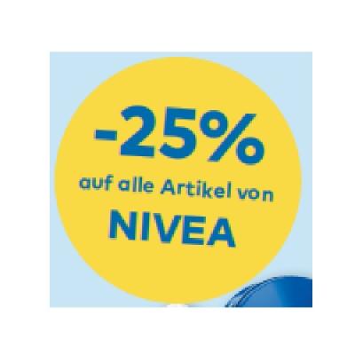 -25% auf alle Artikel von NIVEA T&G